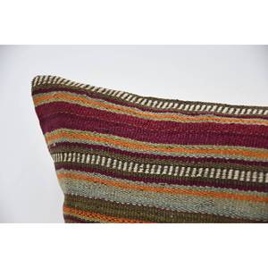 Multicolor Kilim Wool Rug 16x36 Inch Woven with Vintage Pattern - Product Image 2