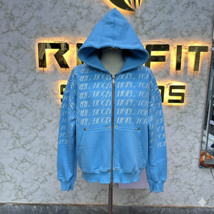 Vente chaude Logo personnalisé Sweat à capuche zippé le plus demandé Puff Imprimé Fabriqué en usine Prix bon marché Hoodies Hommes Sweats à capuche pour hommes - Product Image 1