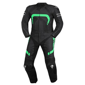 เสื้อแจ็กเก็ตแข่งรถมอเตอร์ไซด์ของผู้ชายหนังแท้ชุดป้องกันสำหรับทีมแข่งรถ - Product Image 1