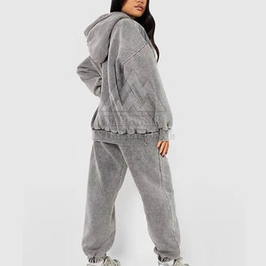 Winter Wear Latest Design Plus Size Women Acid Wash <b>Tracksuit</b> Wholesale Comfortable <b>Tracksuit</b> For Women - Product Image 3