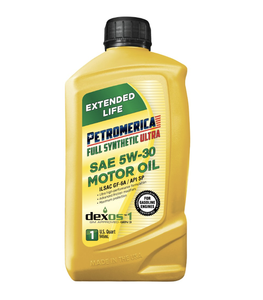 Lubricante Automotriz Sintético Completo Antidesgaste Petromerica Dexos1 GEN 3 SAE 5W-30, Aceite de Motor, Paquete de 6, 1 Cuarto de Galón - Product Image 1