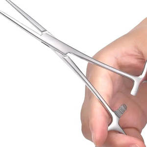 Recién llegado, fórceps hemostáticos para mosquitos de acero inoxidable, instrumentos quirúrgicos curvos, herramientas de cirugía de base Manual - Product Image 2