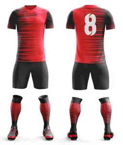 Uniforme de fútbol para hombres y niños, kit de entrenamiento de fútbol transpirable para jóvenes, pantalones cortos de poliéster, ropa deportiva de equipo personalizada de secado rápido - Product Image 6