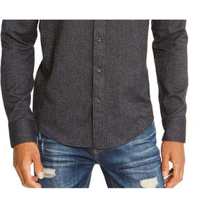 Camicia Casual a Quadri da Uomo American Rag, Vestibilità Regolare, 100% Cotone Spazzolato, Antipiega, Taglie dalla Small alla 3XL, Nera - Product Image 3