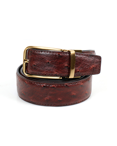 เข็มขัดแนวธุรกิจของผู้ชายคลาสสิกหนังวัวแท้ทรงตัวอักษร V สำหรับหัวเข็มขัดสีดำ - Product Image 1