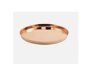 ถาดเสิร์ฟอาหารจานด่วนทำจากทองแดงที่ทันสมัยพร้อมผิวขัดเงาและที่จับสะดวกสำหรับการอบในครัวที่บ้านต้องการวัสดุโลหะ - Product Image 2