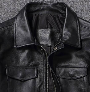 Color sólido Casual Wear Hombres Chaqueta de cuero Streetwear Nueva moda Cómoda Chaqueta de cuero para hombres - Product Image 2