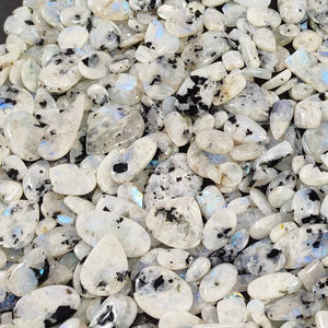 Cabujones de piedras preciosas de diseñador sueltas de piedra lunar turmalinada natural, lote al por mayor para colgante o envoltura de alambre, suministro de joyería - Product Image 5