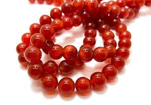 Cuentas redondas lisas de cornalina de acabado superior, piedras preciosas sueltas con cuentas de piedra pulida Natural para joyería hecha a mano para venta de exportación - Product Image 5