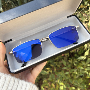 Lunettes photochromiques antireflet photochimiques 2026 pour hommes, monture métallique anti-reflet bleu pour le gaming, tendance 2025 - Product Image 1