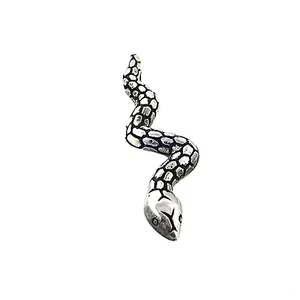 Pendentif serpent en argent sterling 925 avec placage rhodium, motif CZ et cloche, or rose et style religieux, charme pour femmes - Product Image 3