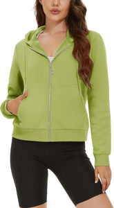 Último diseño Color Drop hombro Sudadera con capucha para mujer Sudadera con capucha de manga larga Crop Top Unisex Slim Fit Precio barato - Product Image 2