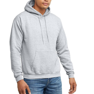 เสื้อสเวตเตอร์สวมหัวโอเวอร์ไซส์ของผู้ชายสำหรับฤดูหนาวเสื้อกันหนาวกีฬาลำลองแบบกำหนดเองเสื้อสเวตเตอร์มีฮู้ดคอปกตั้งสีทึบ - Product Image 1