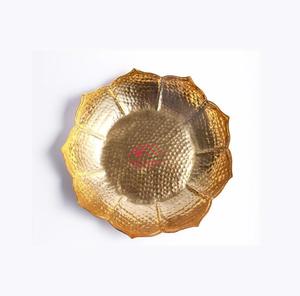 งานหัตถกรรมโลหะ urli และงานแต่งงานงานจัดดอกไม้โลหะ urli สีทองการออกแบบของตกแต่งงานแต่งงานงานปาร์ตี้ - Product Image 1