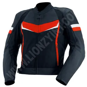 Kualitas tinggi grosir kulit pria jaket pengendara motor jaket kulit khusus jaket balap motor kulit asli pria