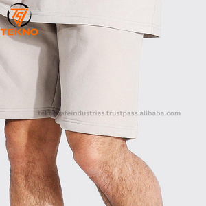 Conjunto informal de 2 piezas de camiseta y pantalones cortos con cintura elástica para hombre - Product Image 4