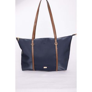 Bolso de Mano y Hombro Azul Marino con Detalle de Cremallera, Accesorios de Ropa - Product Image 1