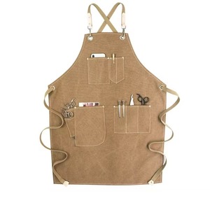 Delantal de Cocina de Lona, Mezclilla o Lino de Alta Calidad con Logotipo Bordado Personalizado para Barberos, Cocineros, Jardineros y Cafeteros, para Hombres y Mujeres - Product Image 3