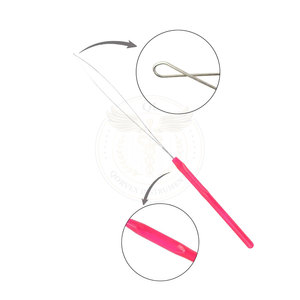Top Selling Stainless Steel Loop Needle Hair Extension Tool with 3 Year Warranty for Salon Use and Micro <b>Bead</b> <b>Threading</b> - Product Image 3
