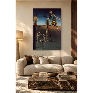 Fida Salvador Dali Femme avec une rose sur la tête Impression sur toile - Product Image 1