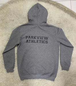 Sudadera con Capucha Unisex de Felpa 100% Algodón de 340g, Personalizada con Estampado y Bordado, Antiarrugas, Tejido a Cuadros, Manga Murciélago - Product Image 3