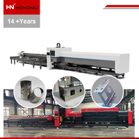 Machine de découpe de tuyaux au laser à fibre numérique CNC robuste à trois mandrins, refroidie par eau, 230mm/360mm/520mm/630mm en option, prix usine