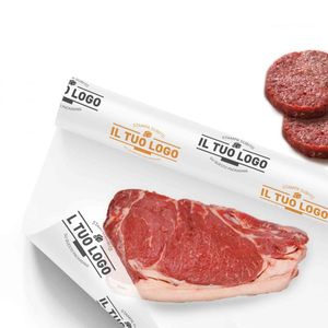 Papier alimentaire anti-graisse en polyéthylène 60 g blanc - Personnalisé avec fond blanc et logo semi-couleur - Product Image 3