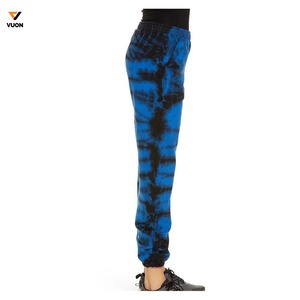 กางเกงวิ่งขนแกะผ้าฝ้ายพิมพ์ลายมัดย้อมสำหรับผู้หญิงกางเกงโอเวอร์ไซส์เอวยางยืดโลโก้ออกแบบได้ตามต้องการ - Product Image 5