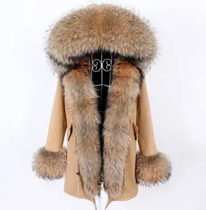 Nova Chegada Top Quality Real Red Fox Fur Coat Mulheres Luxo Natural Fur Outerwear Inverno Comprimento Médio Casaco De Pele De Raposa