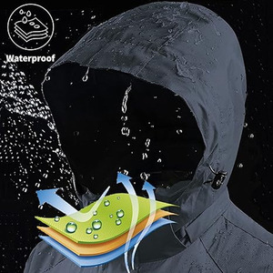 Veste de pluie de randonnée imperméable d'extérieur Qualité supérieure Respirante Coupe-vent Zip Up Veste de pluie pour hommes téléchargée par Dress Sports - Product Image 6