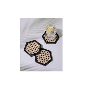 High Quality American Style round Handmade Rattan <b>Coaster</b> Classic <b>Table</b> <b>Coaster</b> for Dinner Home Decor Accessories - Product Image 1
