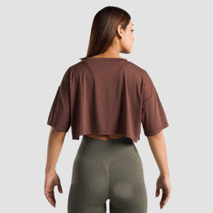 Haut court à carreaux pour femme, style streetwear, écologique, léger, manches courtes, extensible, pour l'été, 100 % coton, coupe classique - Product Image 3