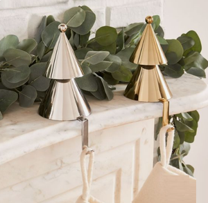 Soporte de almacenamiento de metal pulido de oro plateado de último diseño Productos de alta demanda Calcetín de Navidad Adornos de metal - Product Image 1