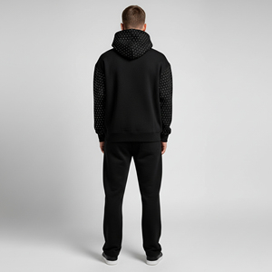 ชุดวอร์มไม่มีลายสำหรับผู้ชายชุดวอร์มสีพื้นชุดวอร์มออกแบบได้เองพร้อมโลโก้ชุดฤดูร้อนเซ็ตสั้น2ชิ้นสำหรับฉัน - Product Image 4