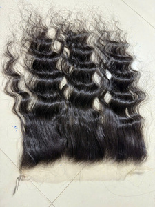 Extensiones de Cabello Humano Remy Azura de Fábrica, Frontales a Granel, Doble Trama, Doble Grosor, Ondulado, Negro, Todos los Colores, Sin Procesar - Product Image 4