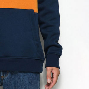 Sweat à capuche personnalisable pour homme en orange, bleu, kaki, cordon de serrage confortable avec broderie, teint uni, pour l'été. - Product Image 6