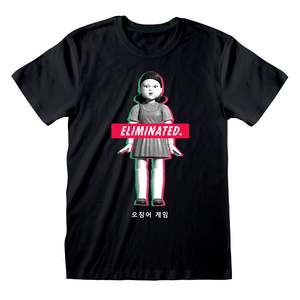T-shirt sur le thème de Squid Game avec motif de poupée éliminée pour les fans de la série populaire - Product Image 1