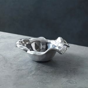 2025 main imploré de luxe en aluminium rond salade de fruits collations de légumes bol de service avec poignées décoratives bol de service de nourriture - Product Image 6