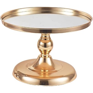 Modern Design Stainless Steel <b>Cake</b> <b>Stand</b> Gold Plated Elegant and Durable for Weddings Parties Serving Cupcakes Desserts - Product Image 1