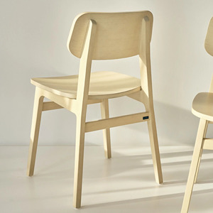 Chaise de salle à manger moderne en bois d'hévéa nouveau Top MFC/MDF Viet Nam NARVIK (naturel 50) - Product Image 4