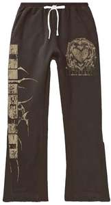 Fabricant de vêtements sur mesure, ensemble de survêtement avec pantalon de survêtement évasé et sweat-shirt à capuche court, effet délavé à l'acide, patch brodé - Product Image 5