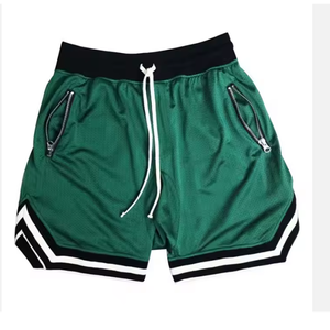 Short de basket-ball taille moyenne pour homme du Bangladesh Short en tissu Oxford écologique avec poches en maille brodées respirant - Product Image 1