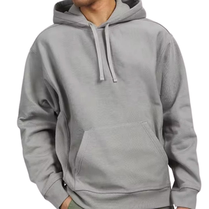 Sudadera con Capucha Gris para Hombre, Felpa Gruesa, Algodón, con Capucha, Nuevo Logotipo Personalizado, Talla Grande, Invierno, Cálida, Informal, Lisa, Proveedor - Product Image 2