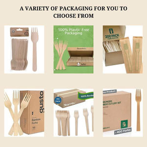 100% Fourchette en bois jetable écologique Bouleau naturel sain Style simple durable - Product Image 5