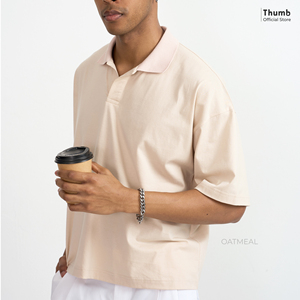 Oversized Signature for Polo Shirt-Anti-Wrinkle Oxford Fabric Solid Embroidered Logo Long Length Sizes XL-6XL - Product Image 4