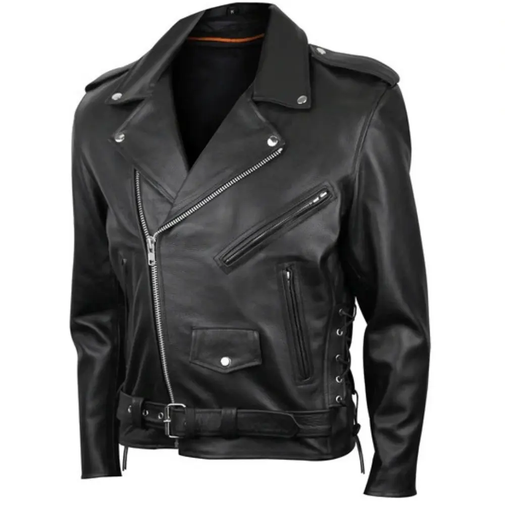 New Custom Sheep Skin Mens Cowhide High Quality Men Motorcycle Leather Jackets Winter Wear Warm Leather Jackets