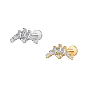 Boucles d'oreilles clous serpent en titane étanche pour <span class=keywords><strong>femme</strong></span>, bijoux de <span class=keywords><strong>piercing</strong></span> corporel pour cartilage, conception personnalisée, fournisseur en gros, ODM - Product Image 4