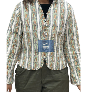 Venta al por mayor indio hecho a mano Chaqueta de algodón acolchado Jaipuri Vintage algodón Kantha chaqueta sin mangas Reversible indio hecho a mano Kanth - Product Image 4