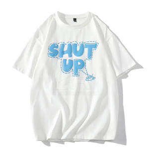 Camiseta ajustada de alta calidad para hombre, logotipo personalizado, estampado de algodón, corto, punto regular, servicio OEM, nuevo estampado de soplo de gran tamaño - Product Image 1