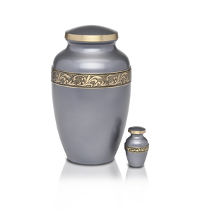 Urne funéraire en métal de haute qualité pour adulte, nouveauté 2025, couleur grise, dernière conception moderne, souvenir funéraire, cendres humaines, mini - Product Image 1